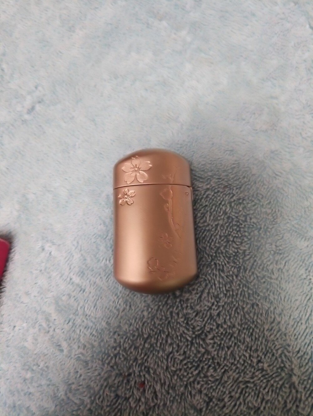 Silver Tone Etched Floral Personal Pocket Ashtray
